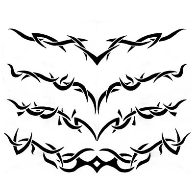 Tribal lower back designs Water Transfer Temporary Tattoo(fake Tattoo) Stickers NO.10809